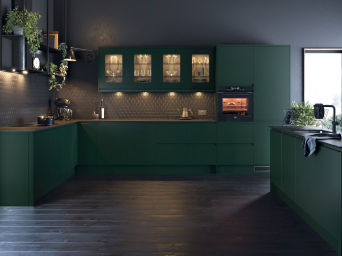 Lucente Matt Azure Blue kitchen doors