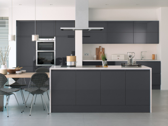 Lucente High Gloss Anthracite kitchen doors