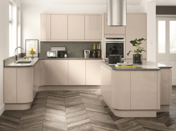 Lucente High Gloss Cashmere kitchen doors