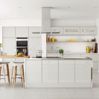Lucente Gloss Light Grey Kitchen