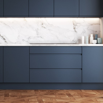 Lucente Matt Indigo Blue Kitchen details