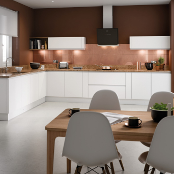 Lucente Matt White Kitchen