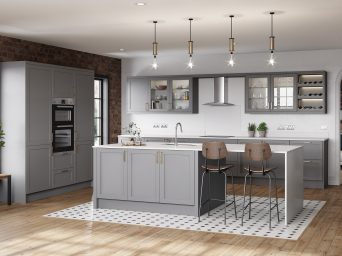 Newmarket Dust Grey Timber doors