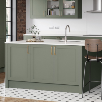 Newmarket Timber Reed Green Kitchen detail