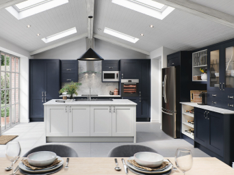 Oxford Azure Blue kitchen doors