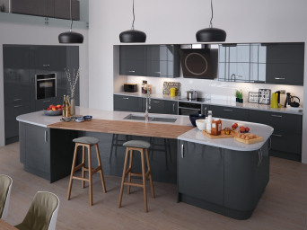 Vivo High Gloss Anthracite kitchen doors