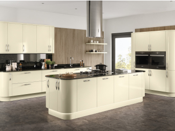 Vivo High Gloss Ivory kitchen doors