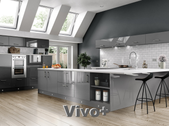 Vivo+ Slab painted kitchen doors
