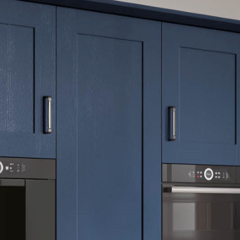 Wilton Oakgrain Azure Blue Kitchen details