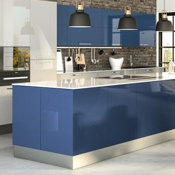 Zurfiz Ultragloss Baltic Blue Kitchen details