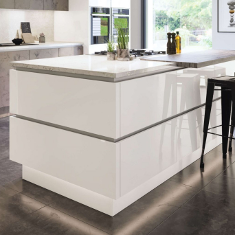 Zurfiz Ultragloss Glacier White Kitchen details