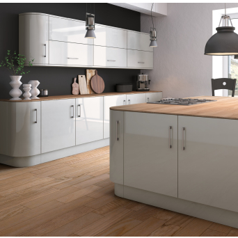 Zurfiz Ultragloss Light Grey Kitchen