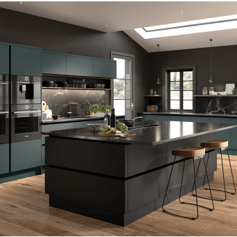 Zurfiz Serica Matt Black Kitchen