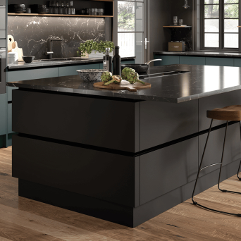 Zurfiz Serica Matt Black Kitchen details