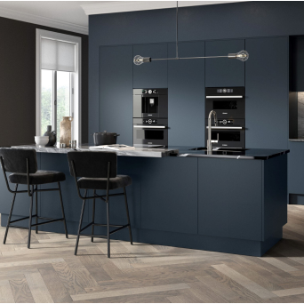 Zurfiz Serica Matt Indigo Blue Kitchen