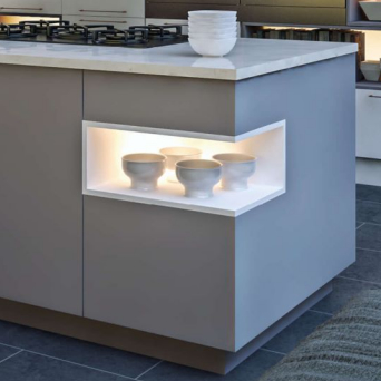 Zurfiz Supermatt Dust Grey Kitchen details