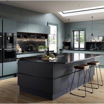 Zurfiz Supermatt Metallic Grey Kitchen