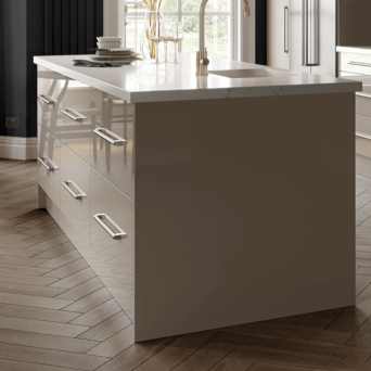 Zurfiz Ultragloss Stone Grey Kitchen details